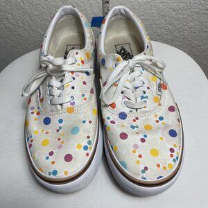 RARE - Vans Era Stacked UV Ink Floral True White Multicolor Dots Shoes Sneakers